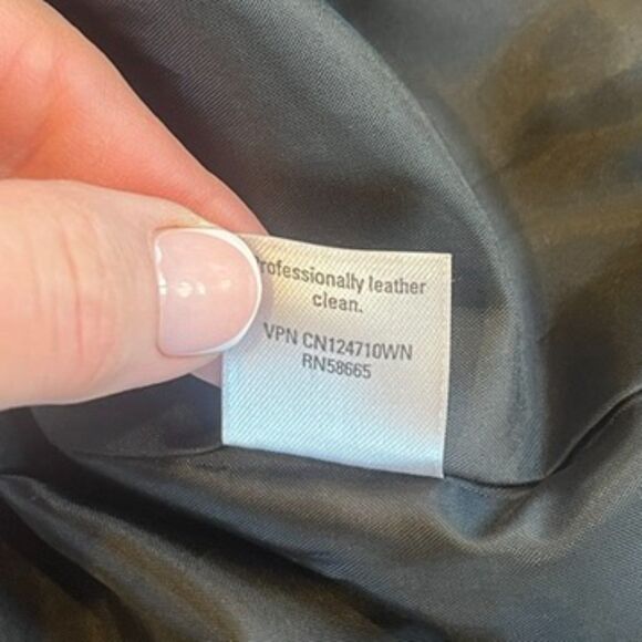 Semantiks Black Leather Jacket Button Front Plus Size 1X Pockets - Picture 9 of 11